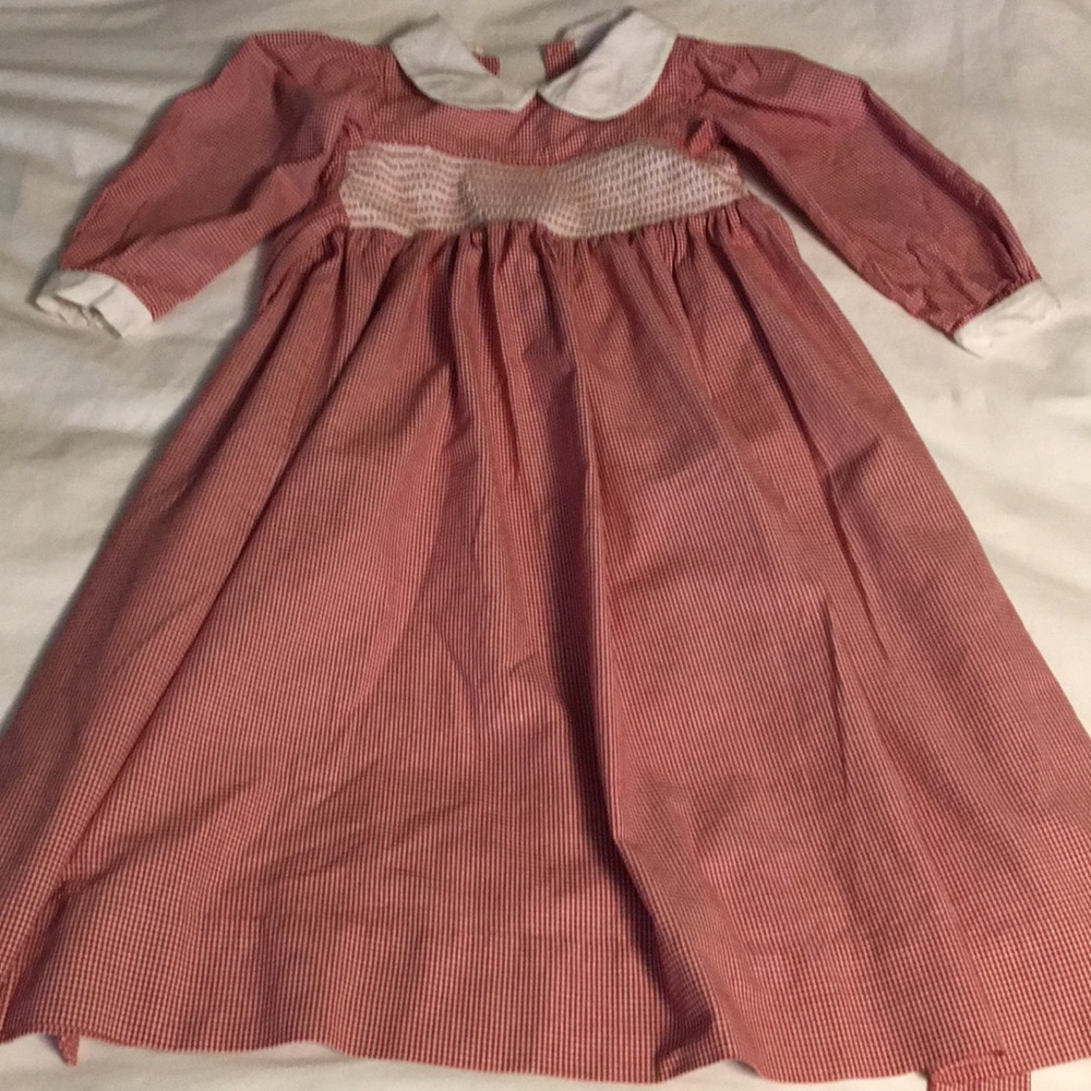 Strasburg Red and White Checked Dress Girls 6